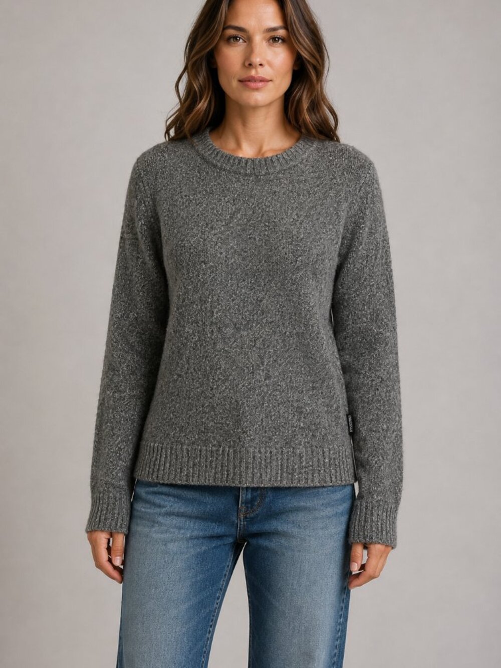 Pendleton TC910 Shetland Wool Crewneck Sweater Pepper Marl Gray Women’s Approx L